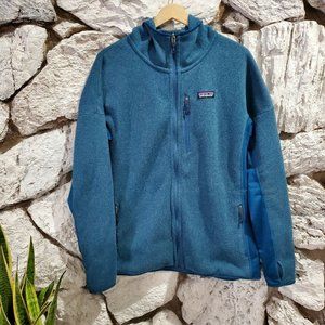 Patagonia Better Sweater Hood Fleece Blue Teal Ful